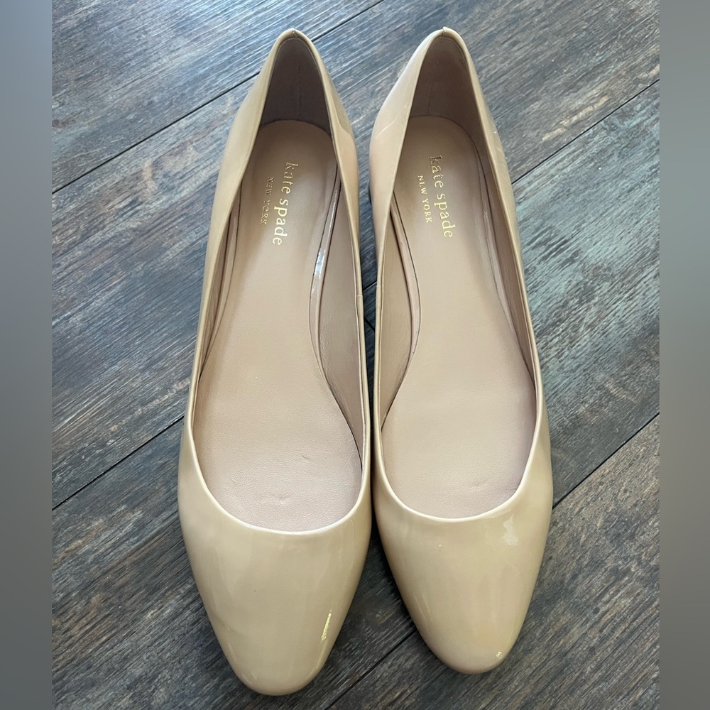 kate spade Nude Patent Leather Ballet Flats
